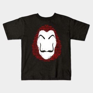 The mask of names Kids T-Shirt